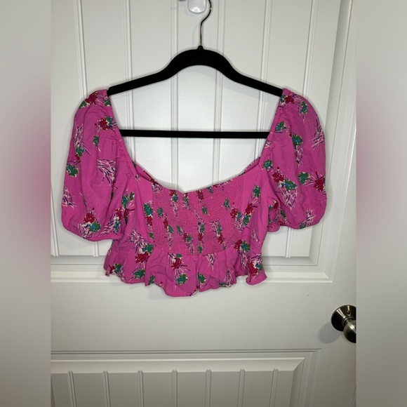 Zara Pink Floral Crop Top - Picture 5 of 5